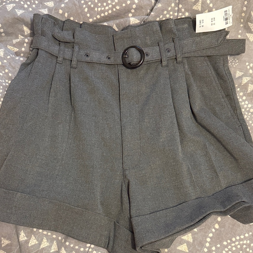 Abercrombie & Fitch Charcoal High Waist Shorts